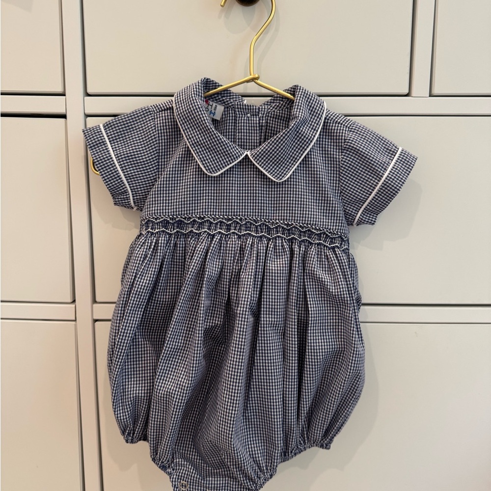 Ruth & Ralph Navy Gingham Arthur Bubble BOY